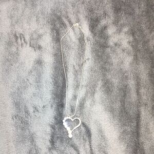 Heart necklace crystal stone